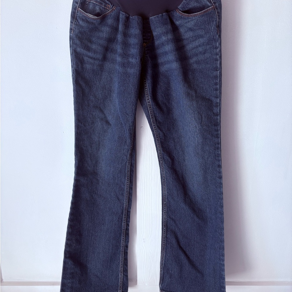 Motherhood Maternity Dark Blue Boot Cut Jeans Sz.Large